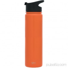 Simple Modern 22oz Summit Water Bottle + Extra Lid - Vacuum Insulated Double Wall Swell Hot Tea Cup 18/8 Stainless Steel Flask - Orange Hydro Travel Mug - Autumn 567924985